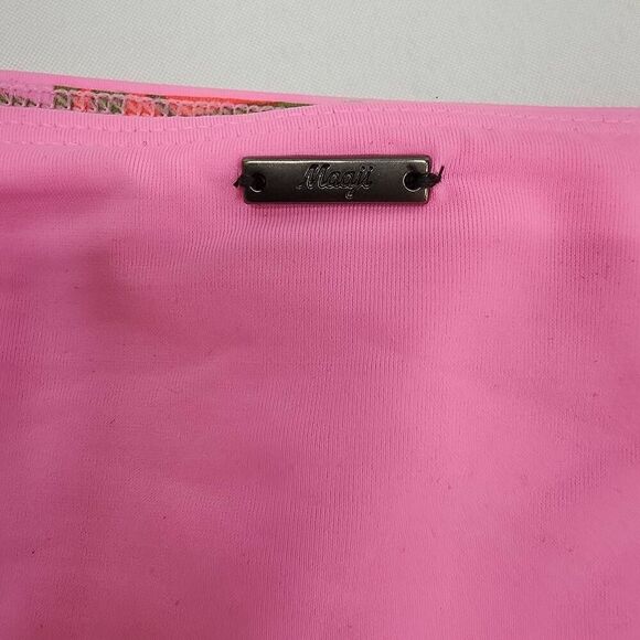 Maaji Women's Size 3XL Rise/High Leg Reversible Pink and Floral Bikini Bottom NW - Picture 4 of 6